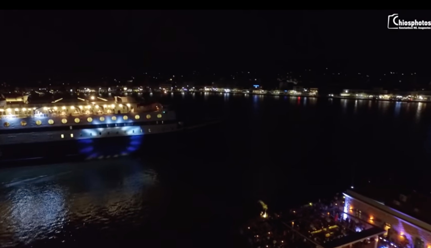 Μαγικές εικόνες από την βραδινή άφιξη του πλοίου στο λιμάνι της Χίου (ΒΙΝΤΕΟ DRONE) - e-Nautilia.gr | Το Ελληνικό Portal για την Ναυτιλία. Τελευταία νέα, άρθρα, Οπτικοακουστικό Υλικό
