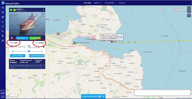 Φορτηγό πλοίο από Τουρκία με κατεύθυνση τη Λιβύη έκλεισε το AIS στην Κρήτη - e-Nautilia.gr | Το Ελληνικό Portal για την Ναυτιλία. Τελευταία νέα, άρθρα, Οπτικοακουστικό Υλικό