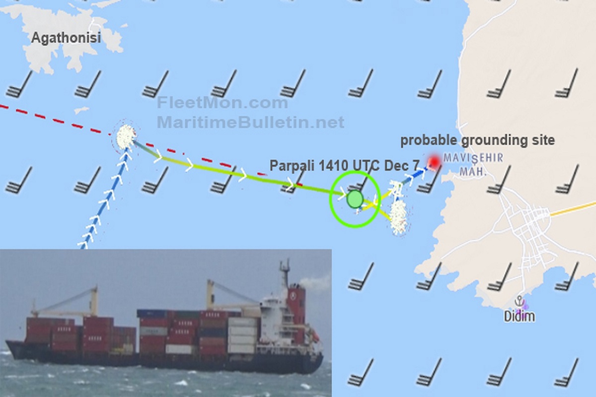 Πλοίο μεταφοράς εμπορευματοκιβωτίων προσάραξε στο Αιγαίο - e-Nautilia.gr | Το Ελληνικό Portal για την Ναυτιλία. Τελευταία νέα, άρθρα, Οπτικοακουστικό Υλικό
