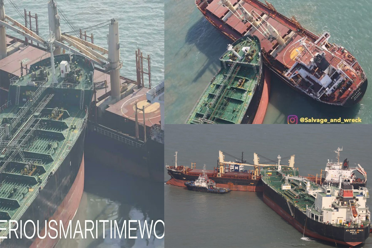 Αποκολλήθηκαν τα δύο πλοία που είχαν συγκρουστεί (ΒΙΝΤΕΟ) - e-Nautilia.gr | Το Ελληνικό Portal για την Ναυτιλία. Τελευταία νέα, άρθρα, Οπτικοακουστικό Υλικό