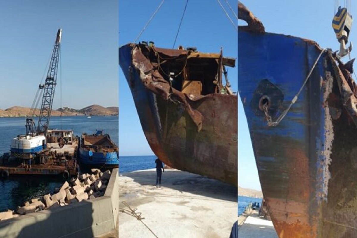 Εντυπωσιακές φωτογραφίες και βίντεο από την ανέλκυση ναυαγίου στην Κέα! - e-Nautilia.gr | Το Ελληνικό Portal για την Ναυτιλία. Τελευταία νέα, άρθρα, Οπτικοακουστικό Υλικό
