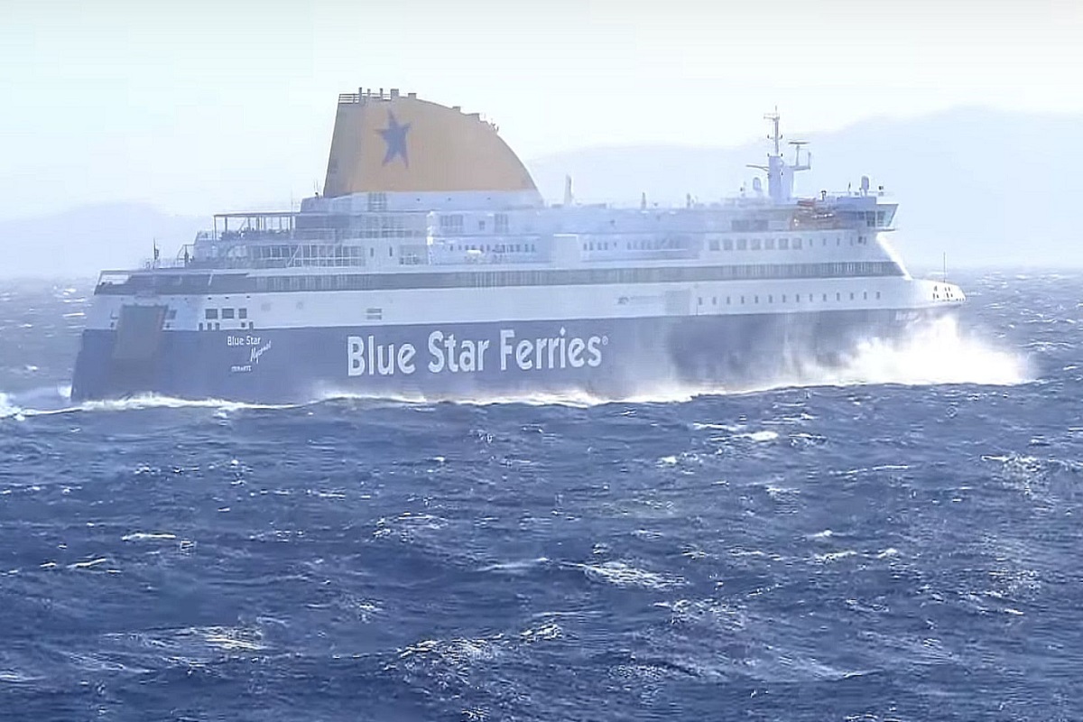 Δαμάζει τον Βοριά του Αιγαίου το «Blue Star Mykonos» (video) - e-Nautilia.gr | Το Ελληνικό Portal για την Ναυτιλία. Τελευταία νέα, άρθρα, Οπτικοακουστικό Υλικό