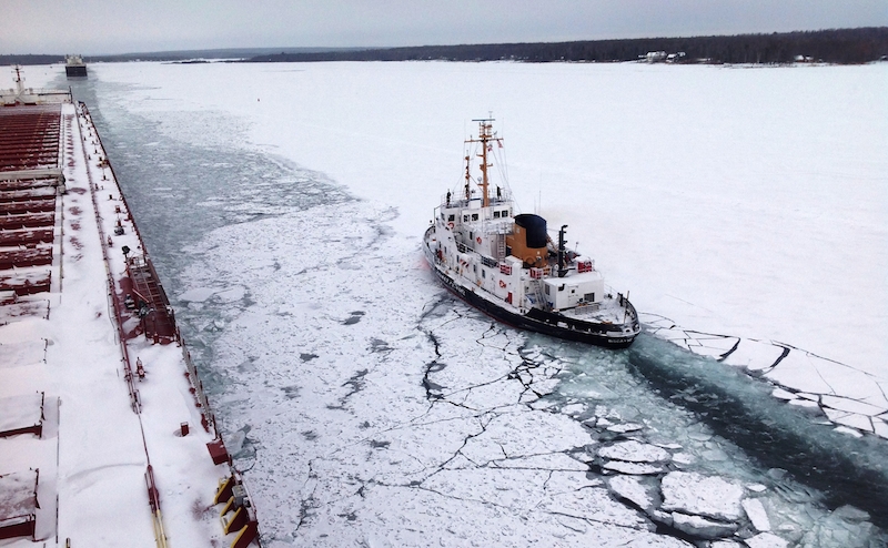 USCGC Biscayne Bay breaks ice