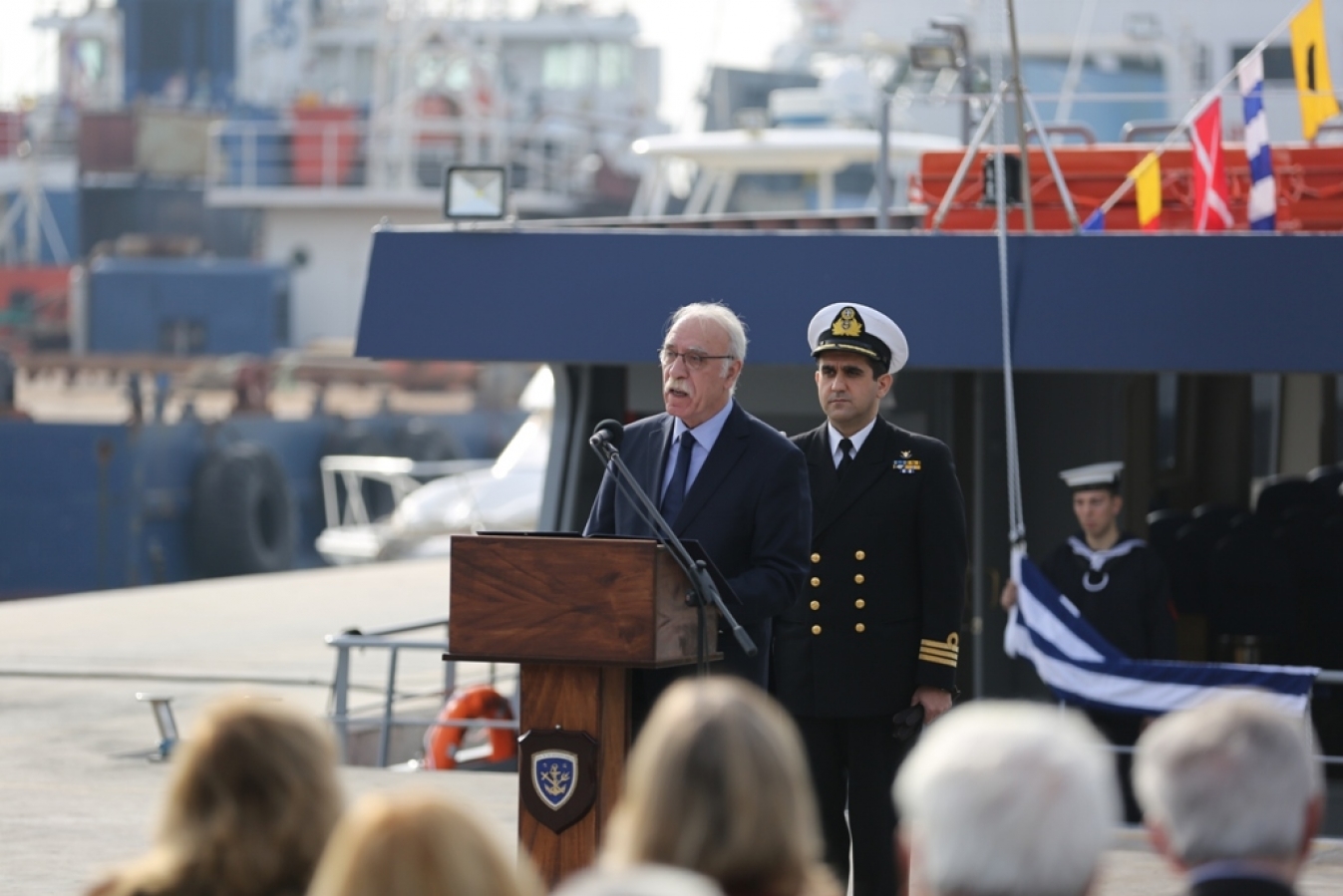 Τελετή Ονοματοδοσίας και Ένταξης Νέου Βοηθητικού Πλοίου «ΑΜΜΩΝΙΑΣ» [βίντεο+φωτο]