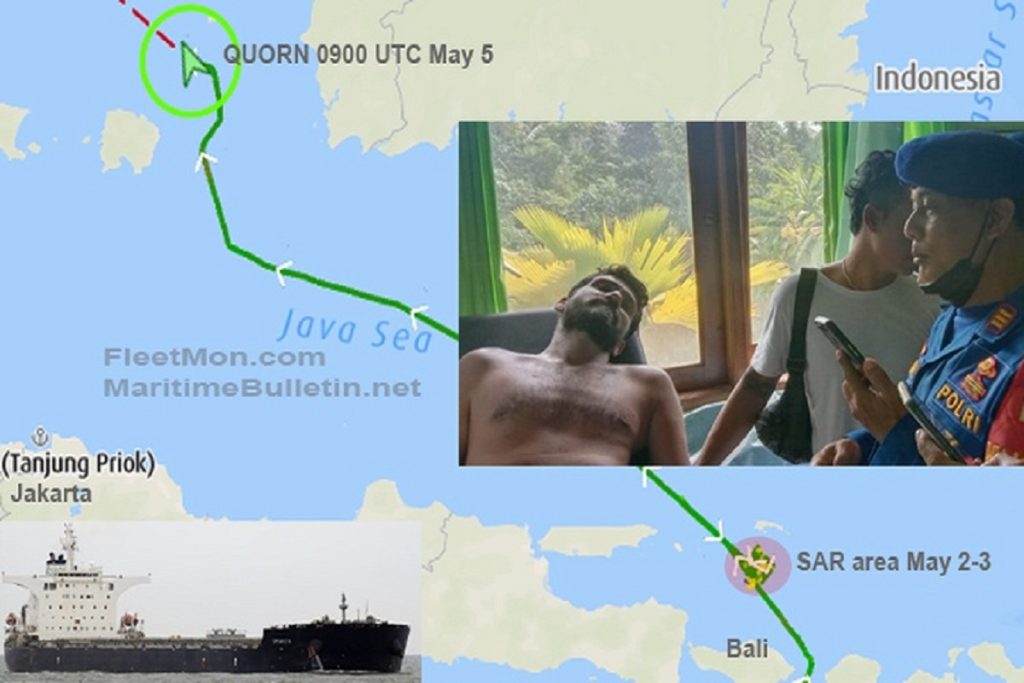 Καπετάνιος επέζησε μετά από 3 ημέρες στη θάλασσα, προσκολλημένος σε ένα ξύλο