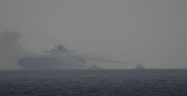 Πυρκαγιά ξέσπασε σε πλοίο container μήκους 295 μέτρων! [βίντεο]