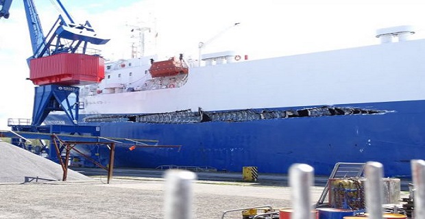 Ro-Ro έπεσε πάνω σε containership στο κανάλι του Κιέλου Ro-Ro έπεσε πάνω σε containership στο κανάλι του Κιέλου