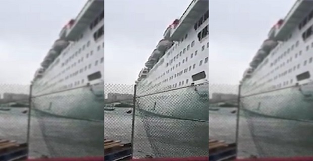 Έσπασαν οι κάβοι κρουαζιερόπλοιου στις Μπαχάμες (βίντεο)