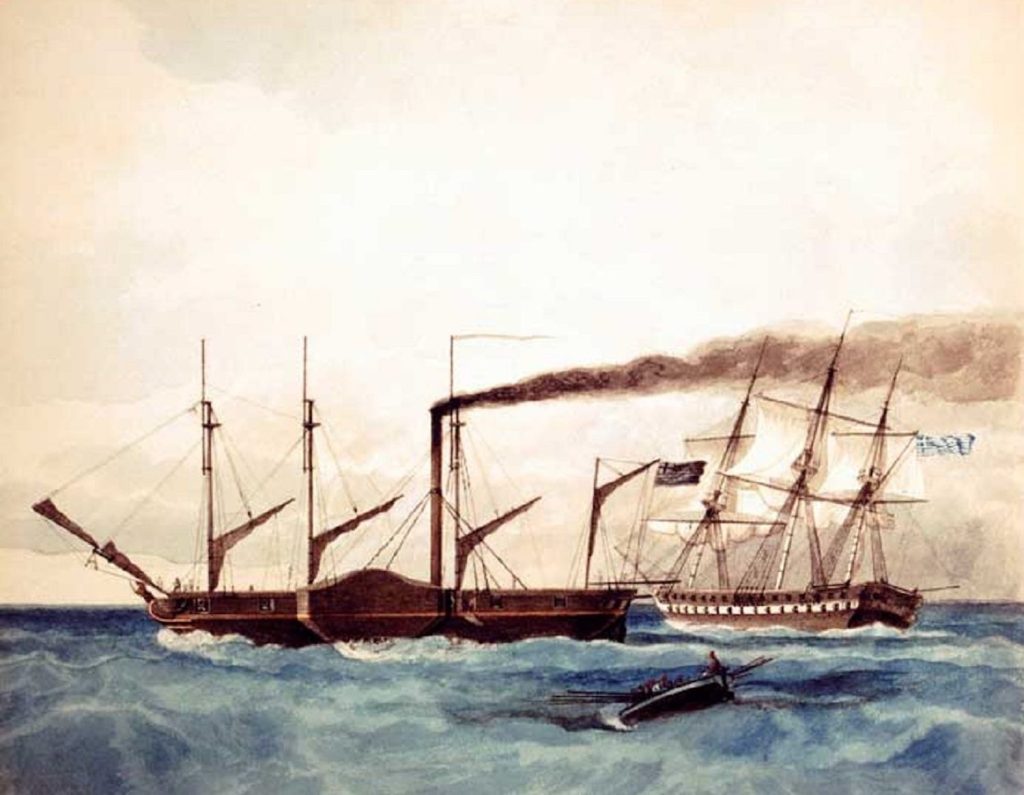 Επανάσταση 1821: Το «Καρτερία» ήταν το πρώτο ατμοκίνητο πολεμικό πλοίο στην ιστορία