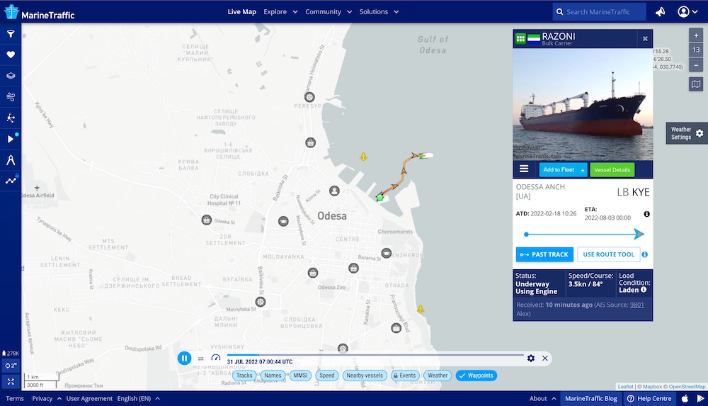 Αναχώρησε το πρώτο πλοίο με σιτηρά από την Οδησσό (video)