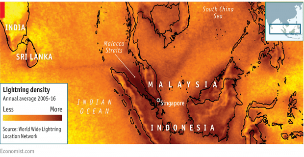 Η ρύπανση από τα πλοία αυξάνει την κεραυνική δραστηριότητα Η ρύπανση από τα πλοία αυξάνει την κεραυνική δραστηριότητα