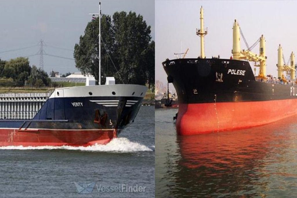 Τελευταία ενημέρωση με την σύγκρουση φορτηγών πλοίων: 1 νεκρός και 4 αγνοούμενοι μέχρι στιγμής