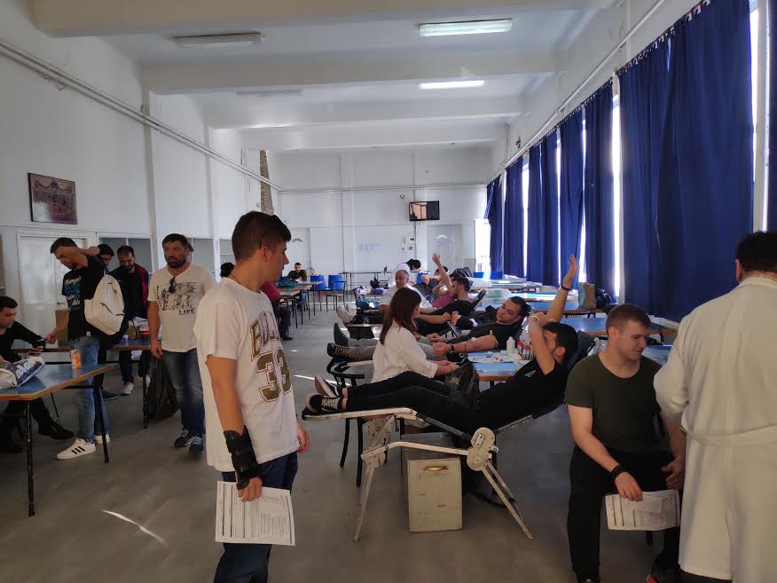 Εθελοντική αιμοδοσία από τους σπουδαστές της ΑΕΝ Κύμης [φωτο]