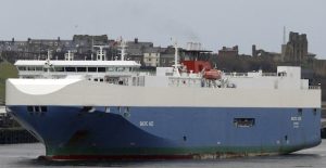 Car carrier the Baltic Ace, sailing under a Bahamas flag is seen on this undated handout photo released to Reuters by FleetMon.com