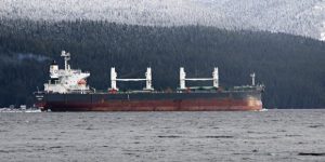 Bulk carrier in Kitimat BC harbour STRRRD