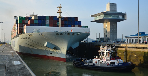 Το μεγαλύτερο πλοίο που διέσχισε ποτέ τη νέα Διώρυγα του Παναμά Το μεγαλύτερο πλοίο που διέσχισε ποτέ τη νέα Διώρυγα του Παναμά