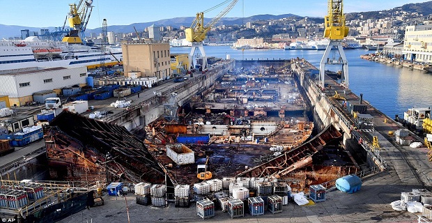 Οριστικά παρελθόν το Costa Concordia – ολοκληρώθηκε η αποσυναρμολόγηση του (video) Οριστικά παρελθόν το Costa Concordia – ολοκληρώθηκε η αποσυναρμολόγηση του (video)