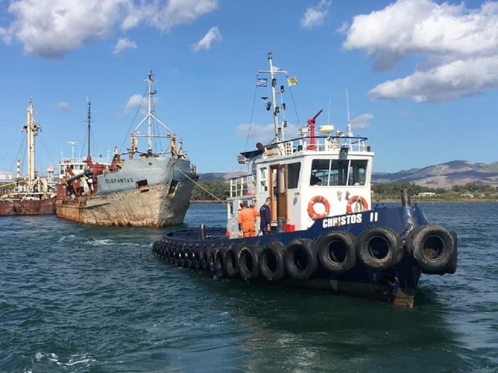 Απομακρύνθηκε οριστικά από τον κόλπο της Ελευσίνας το χαρακτηρισμένο ως ναυάγιο Φ/Γ “ΕΛΕΦΑΝΤΑΣ”
