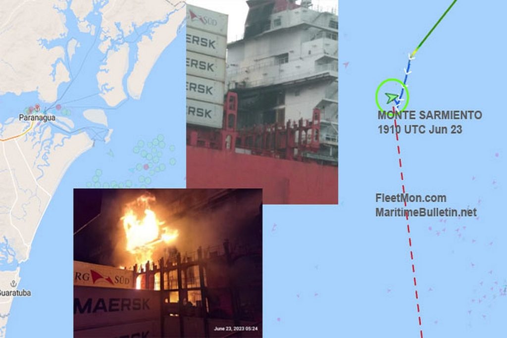 Video: Πυρκαγιά ξέσπασε σε πλοίο μεταφοράς κοντέινερ