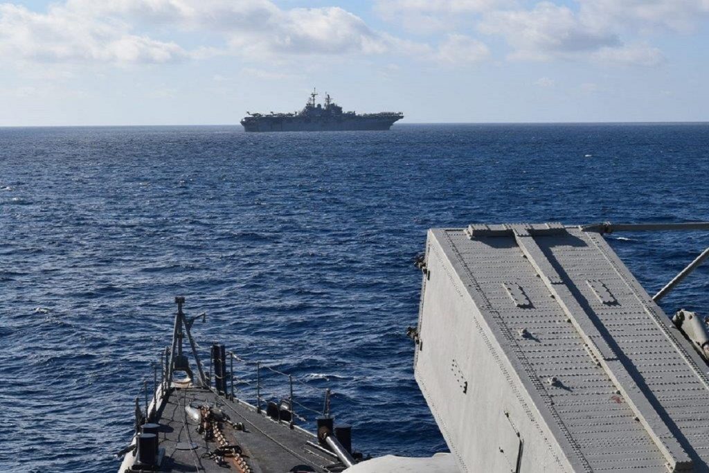 Η φρεγάτα «Κανάρης» στη δύναμη κρούσης του ελικοπτεροφόρου USS BATAAN