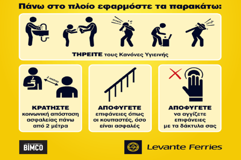Η LEVANTE FERRIES καταπολεμά τον COVID-19