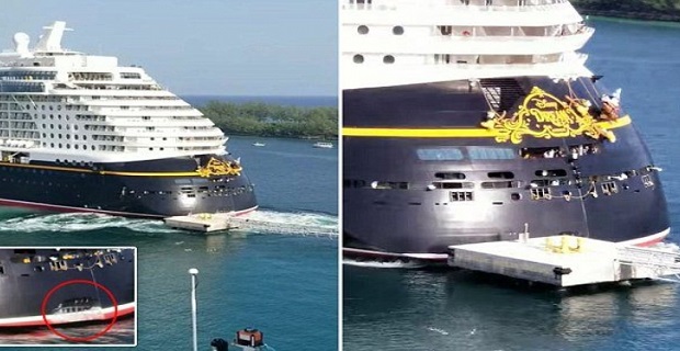To «Disney Dream» προσέκρουσε σε προβλήτα στις Μπαχάμες [βίντεο+φωτο]