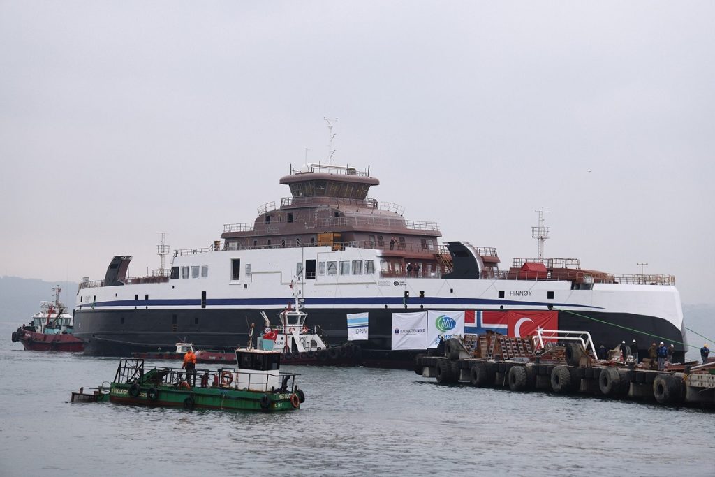 Καθελκύστηκε το μεγαλύτερο ηλεκτρικό ferry της Νορβηγίας από τα Τουρκικά ναυπηγεία