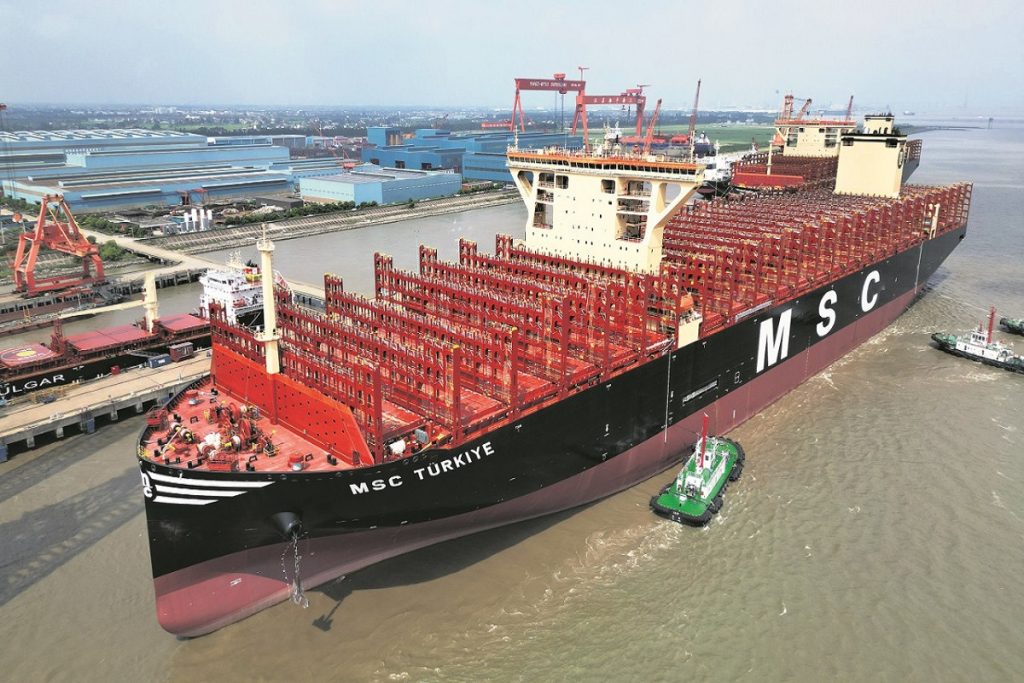 MSC Turkiye : Προς τιμή της Τουρκίας έδωσε η MSC το όνομα σε ένα από τα μεγαλύτερα πλοία μεταφοράς κοντέινερ στον κόσμο