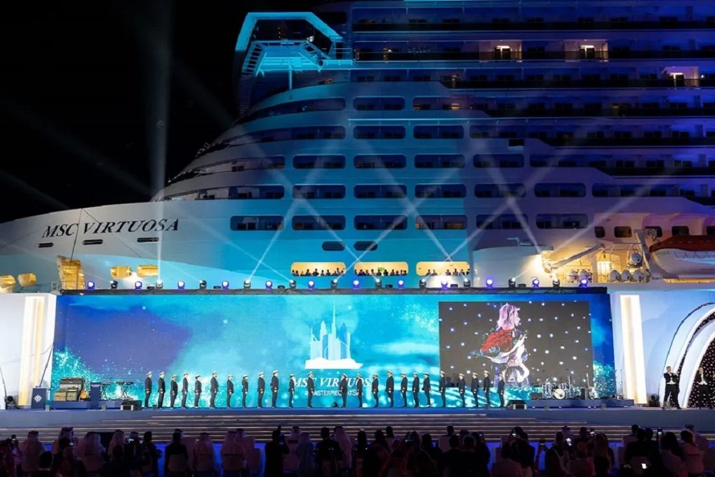 Λαμπερή τελετή ονοματοδοσίας του MSC Virtuosa της MSC Cruises στα Ηνωμένα Αραβικά Εμιράτα (video & photo)