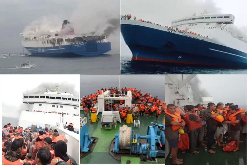Το επιβατηγό πλοίο με 270 το οποίο τυλίχθηκε στις φλόγες στα ανοιχτά του Μπαλί βυθίστηκε! (Βίντεο+Φωτό)