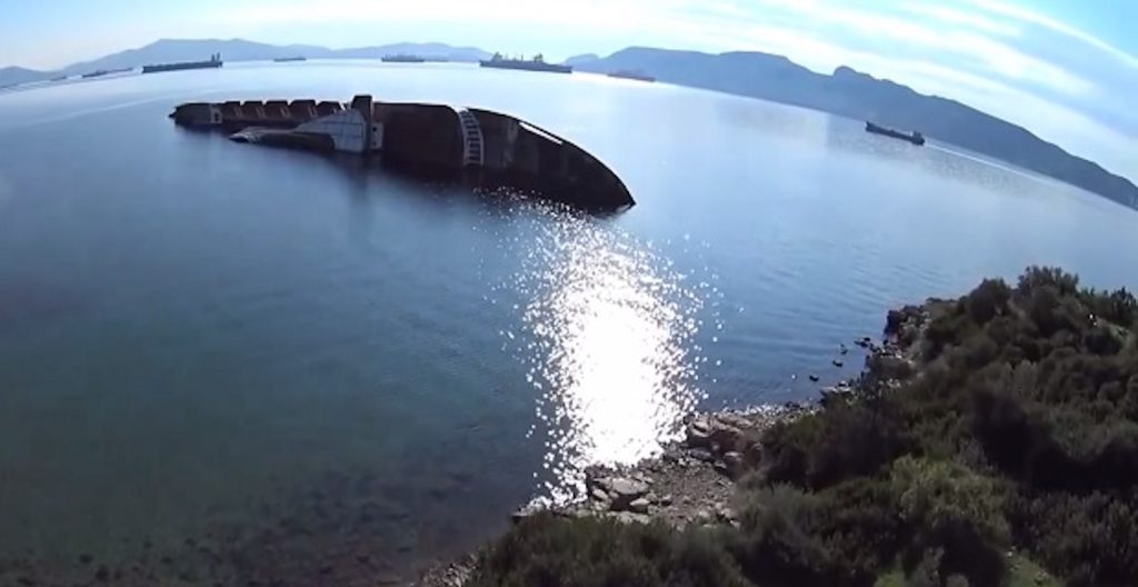 Εντυπωσιακό βίντεο με drone για το πιο γνωστό ναυάγιο της Ελευσίνας