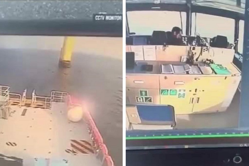 ΒΙΝΤΕΟ μέσα από την Γέφυρα: Σφοδρή πρόσκρουση πλοίου υποστήριξης υπεράκτιων αιολικών πάρκων