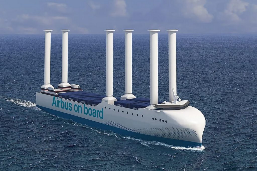 Η Airbus και η Louis Dreyfuss παρήγγειλαν 3 εντυπωσιακά πλοία μεταφοράς κοντέινερ που κινούνται με τον άνεμο