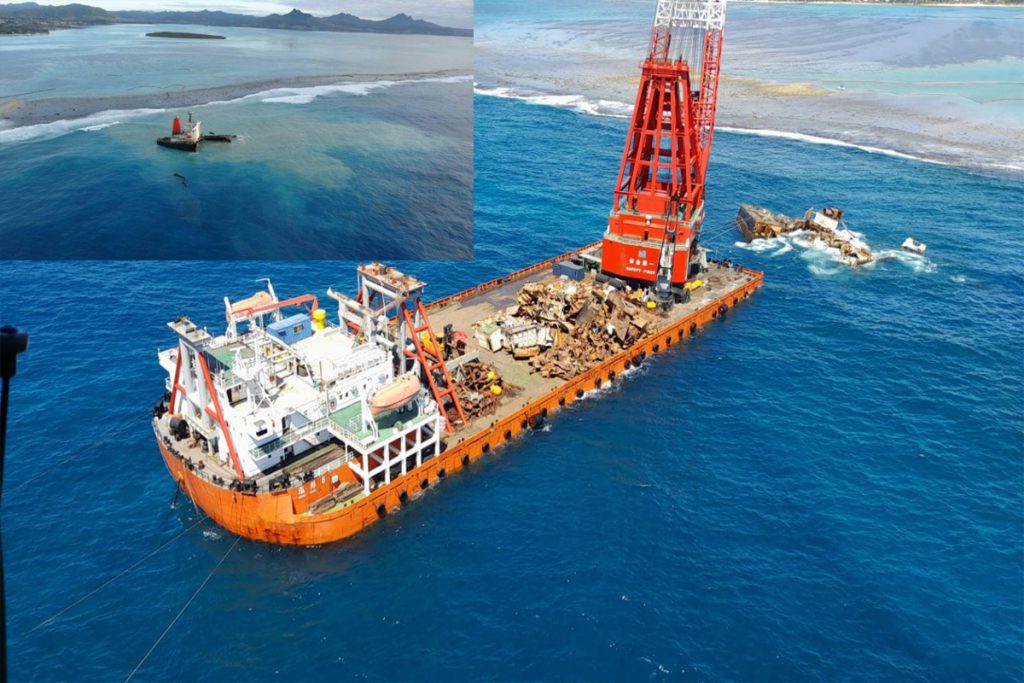 Ολοκληρώθηκε η διάλυση της πρύμνης του Wakashio στο Μαυρίκιο