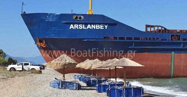 Ανακοίνωση του λιμενικού για τη προσάραξη φορτηγού πλοίου στην Αιδηψό