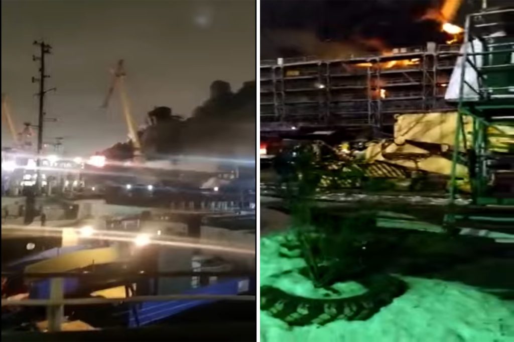 Μεγάλη πυρκαγιά σε κορβέτα του ρωσικού ναυτικού στην Αγία Πετρούπολη (ΒΙΝΤΕΟ)