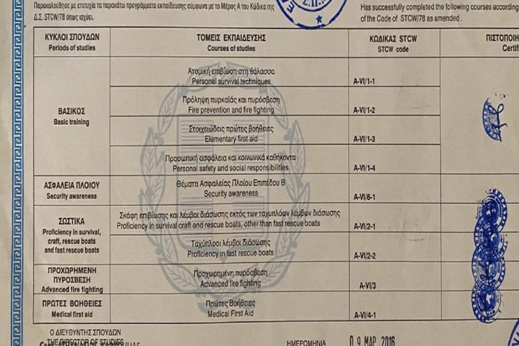 Πέμπτη 4/11/2021 - Παράσταση διαμαρτυρίας στο ΥΕΝ για την παράταση ισχύος των πιστοποιητικών και Σωστικών μέσων