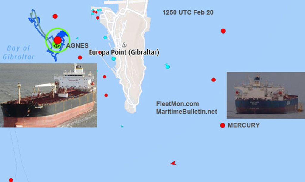 Δύο Δεξαμενόπλοια-φαντάσματα, ένα Suezmax και ένα LR, ξέσυραν τις άγκυρες τους στον κόλπο του Γιβραλτάρ απειλώντας τα γύρω πλοία
