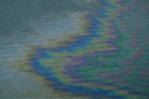 OIl sheen pollutes environment