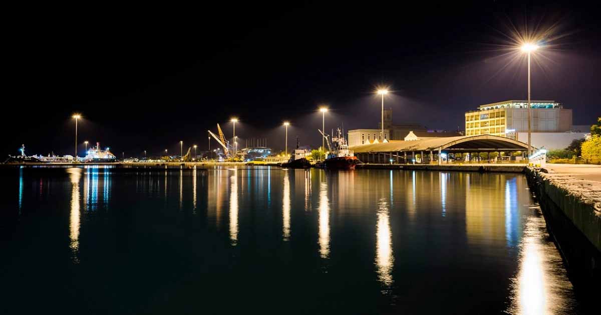 Άποψη από το λιμάνι της Πάτρας όπου σημειώθηκε ο θάνατος ναυτικού στην Πάτρα
