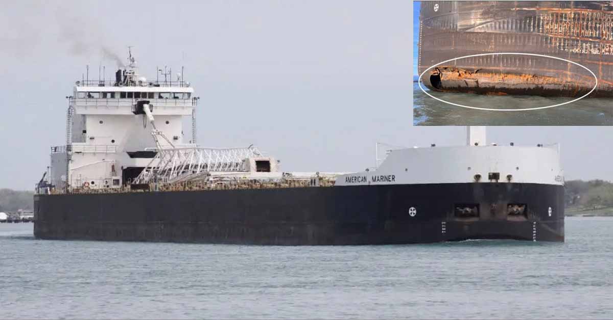 Πρόσκρουση πλοίου American Mariner στο Munuscong