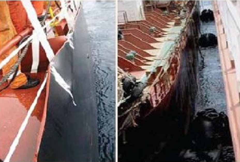 Η σύγκρουση πλοίων κατά τον ανεφοδιασμό καυσίμων είχε σαν αποτέλεσμα να υποστούν ζημιές και τα 2 πλοία