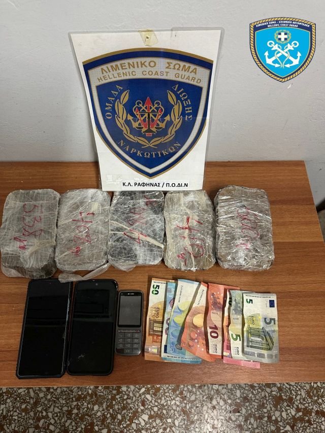 Κατάσχεση ηρωίνης 2,4 κιλών: Δύο αλλοδαποί στα χέρια του Λιμενικού