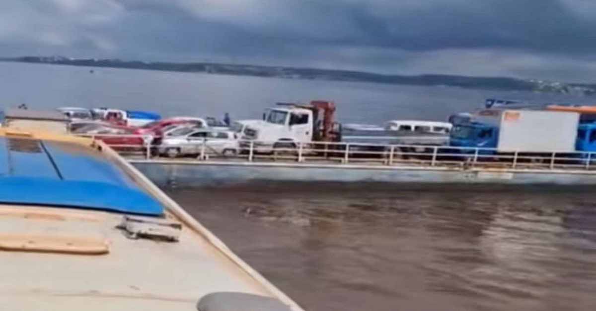 εικόνα με σύγκρουση επιβατηγών πλοίων στη Βραζιλία