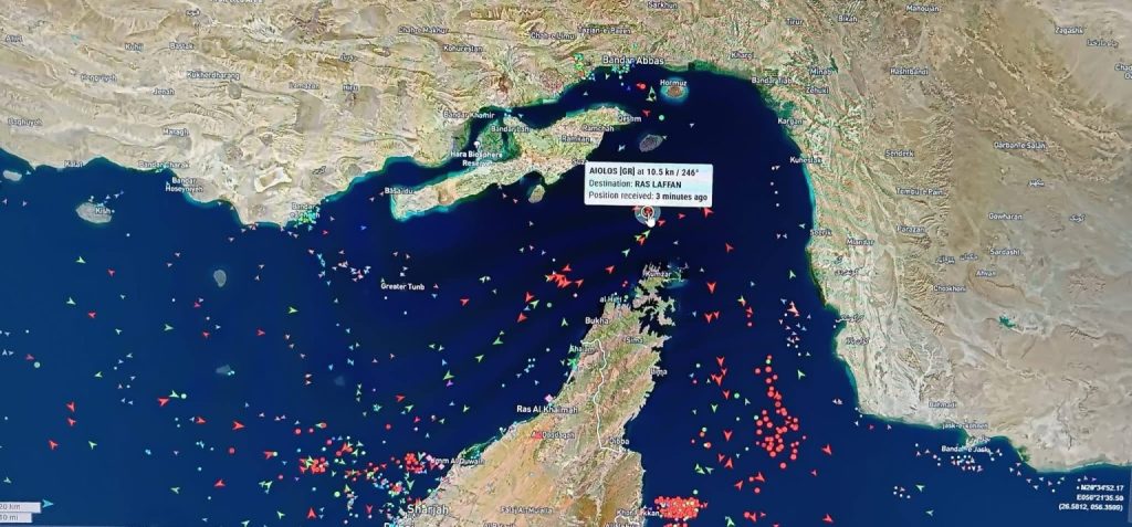 Το ελληνικό τάνκερ που διασχίζει τα στενά του Ορμούζ αυτή την στιγμή 