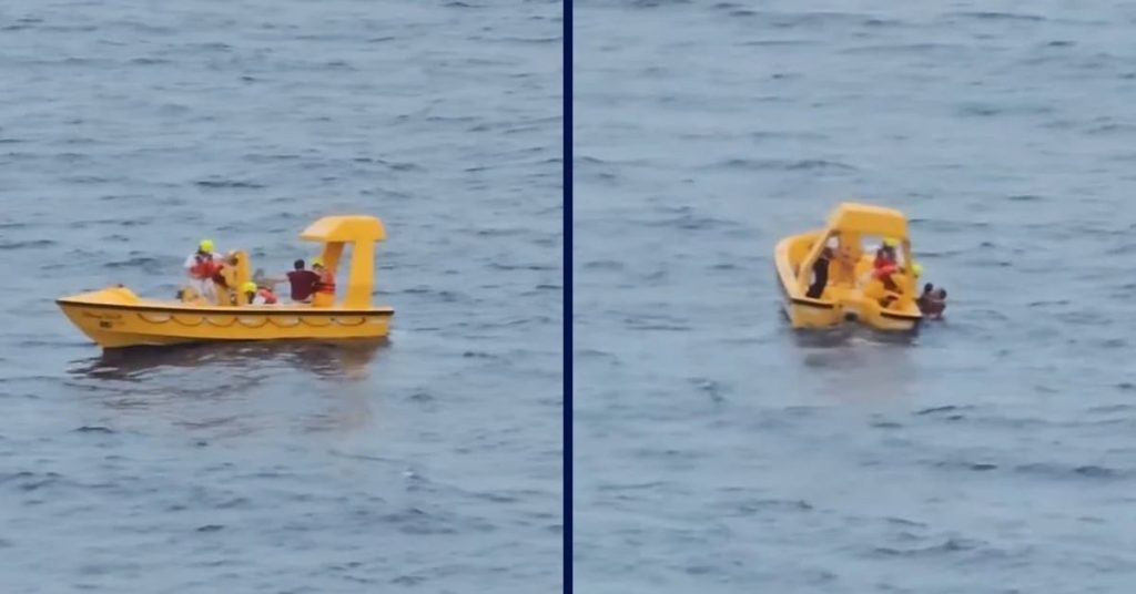 Ηρωικός πατέρας πήδηξε στην θάλασσα από κρουαζιερόπλοιο για να σώσει την κόρη του! (video)