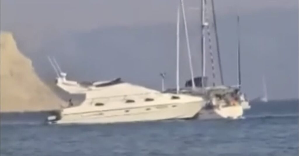 Γιοτ πήρε σβάρνα δύο ιστιοφόρα στην Κέρκυρα – Δείτε καρέ-καρέ την πρόσκρουση