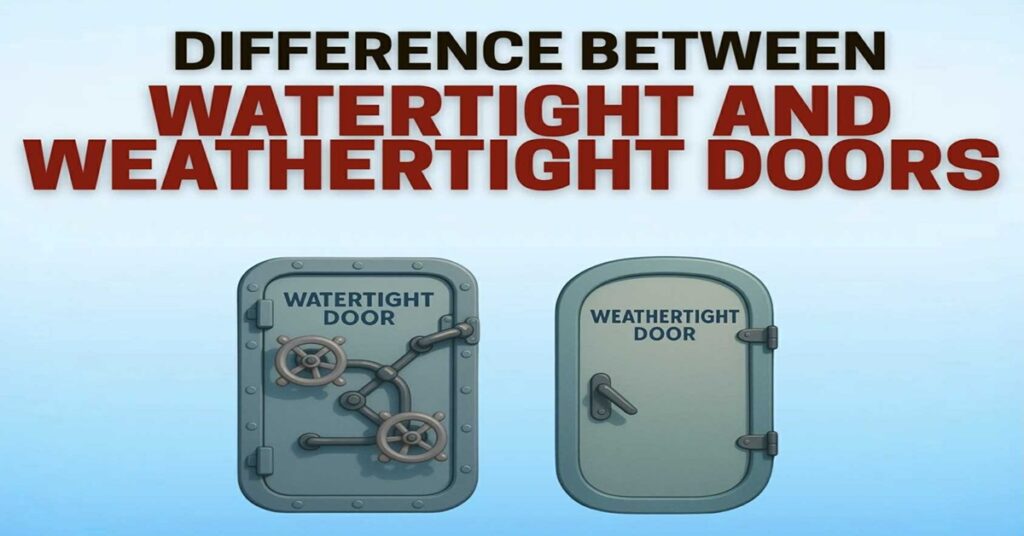 Ποια η διαφορά υδατοστεγών θυρών (watertight) και στεγανών θυρών (weathertight) σε ένα πλοίο;
