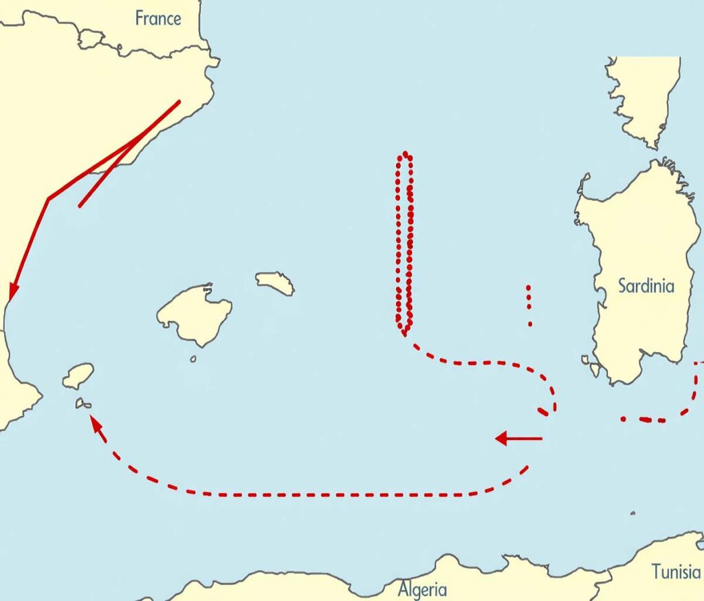 Η πορεία που ακολούθησε το φορτηγό πλοίο Sparta IV