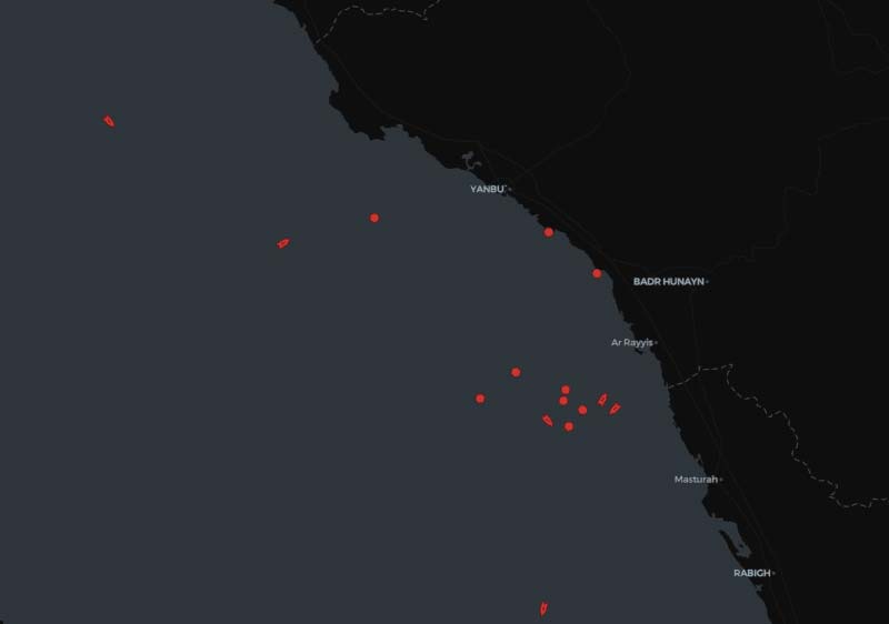 Δεκάδες δεξαμενόπλοια VLCC στην Ερυθρά Θάλασσα